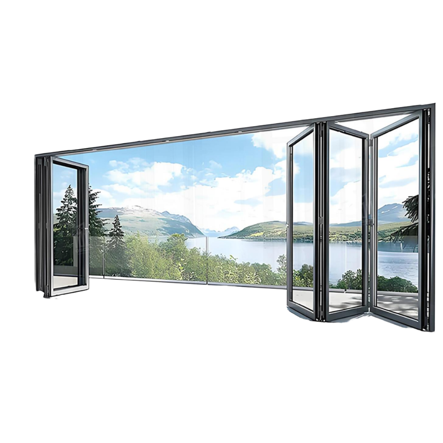 Double Tempered Glass Casement Window Soun...