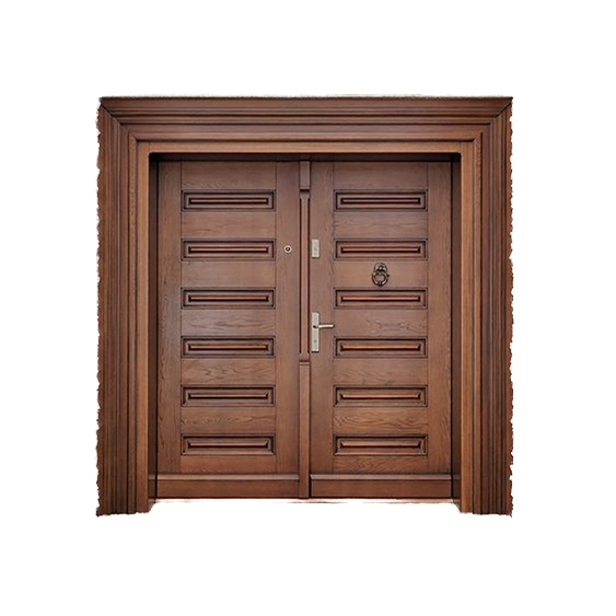 Qifan Solid Wood Modern Outdoor Security D...