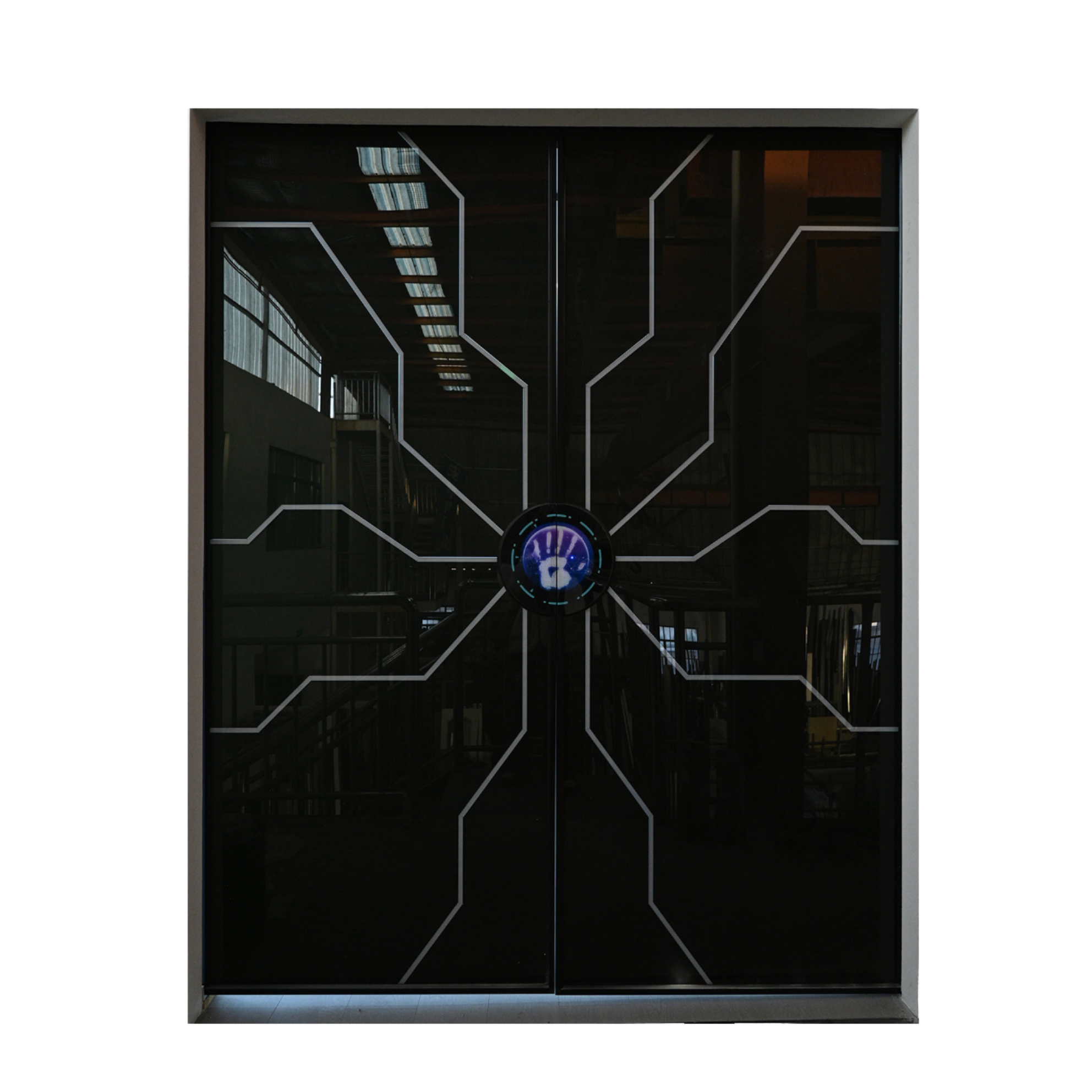 Qifan Glass Side-Hung Finished Barn Door M...